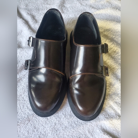 Dr. Marten Pandoras Double Monk Strap Shoes Brown Women's 6US - Picture 2 of 11